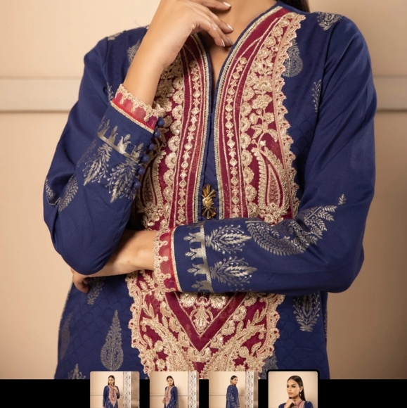 Pakistani Jacquard kurta by Sapphire - Picture 2 of 8